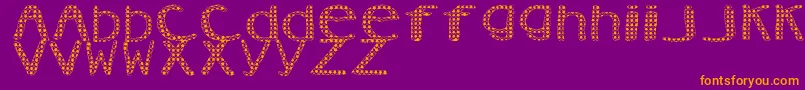 AezVanity Font – Orange Fonts on Purple Background