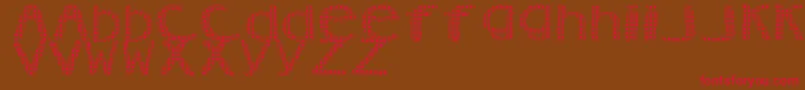 AezVanity Font – Red Fonts on Brown Background