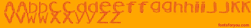 AezVanity Font – Red Fonts on Orange Background