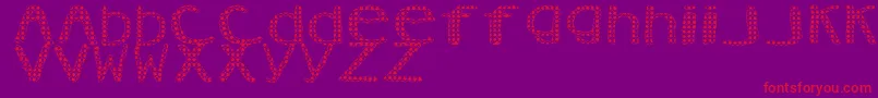 Fonte AezVanity – fontes vermelhas em um fundo violeta