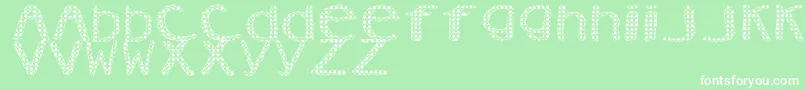 AezVanity Font – White Fonts on Green Background