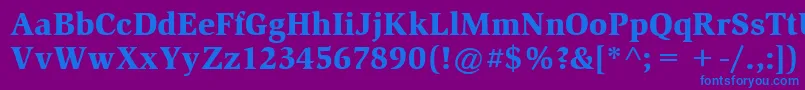 ItcSlimbachLtBlack Font – Blue Fonts on Purple Background