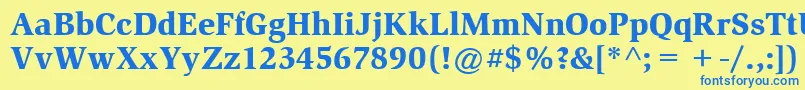 ItcSlimbachLtBlack Font – Blue Fonts on Yellow Background
