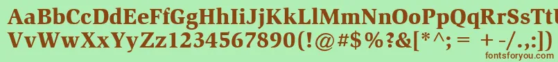 ItcSlimbachLtBlack Font – Brown Fonts on Green Background