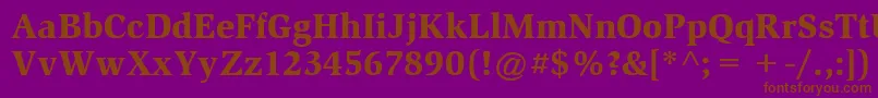ItcSlimbachLtBlack Font – Brown Fonts on Purple Background