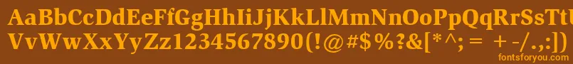 ItcSlimbachLtBlack Font – Orange Fonts on Brown Background