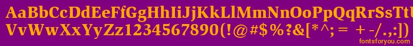 ItcSlimbachLtBlack Font – Orange Fonts on Purple Background