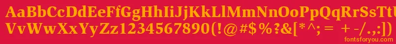 ItcSlimbachLtBlack Font – Orange Fonts on Red Background