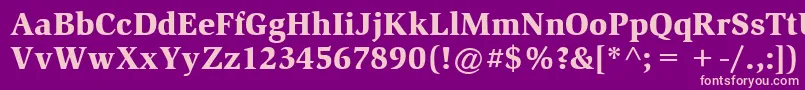 ItcSlimbachLtBlack Font – Pink Fonts on Purple Background
