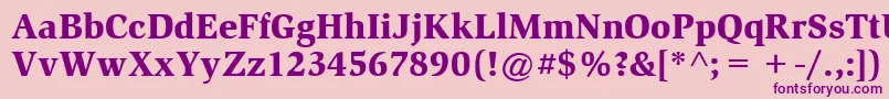 ItcSlimbachLtBlack Font – Purple Fonts on Pink Background