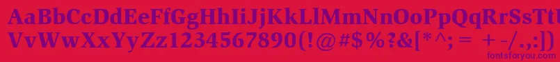 ItcSlimbachLtBlack Font – Purple Fonts on Red Background