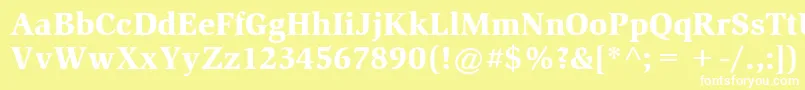 ItcSlimbachLtBlack Font – White Fonts on Yellow Background