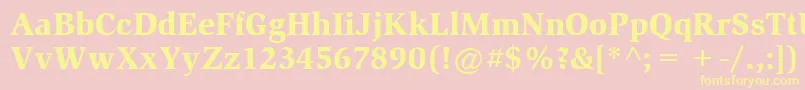 ItcSlimbachLtBlack Font – Yellow Fonts on Pink Background