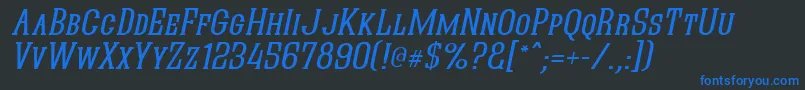 Quasiko Font – Blue Fonts on Black Background