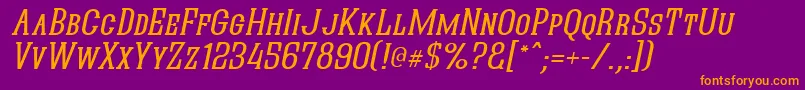 Quasiko Font – Orange Fonts on Purple Background