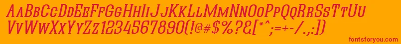 Quasiko Font – Red Fonts on Orange Background