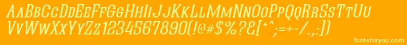 Quasiko Font – Yellow Fonts on Orange Background