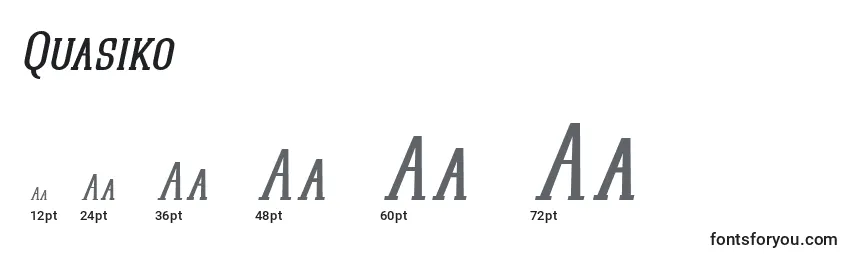 Quasiko Font Sizes