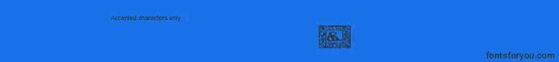 JfCotswoldAccents-Schriftart – Schwarze Schriften auf blauem Hintergrund