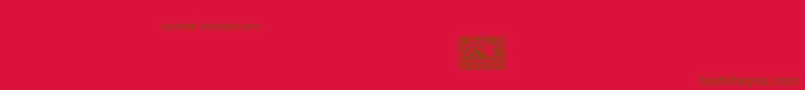 JfCotswoldAccents-Schriftart – Braune Schriften auf rotem Hintergrund