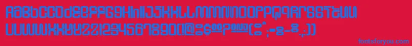 SupervixenHoneyedOut Font – Blue Fonts on Red Background