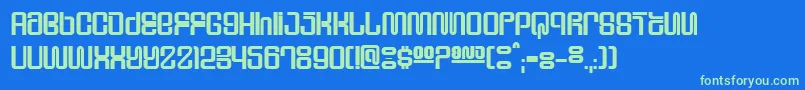 SupervixenHoneyedOut Font – Green Fonts on Blue Background