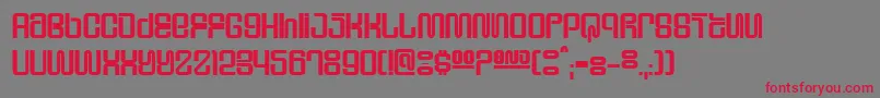 SupervixenHoneyedOut Font – Red Fonts on Gray Background