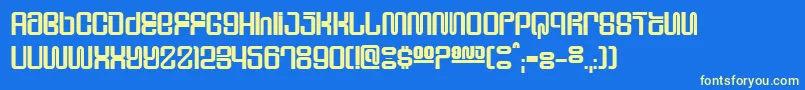 SupervixenHoneyedOut Font – Yellow Fonts on Blue Background