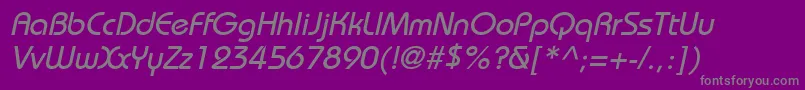 Шрифт BiminiItalic – серые шрифты на фиолетовом фоне