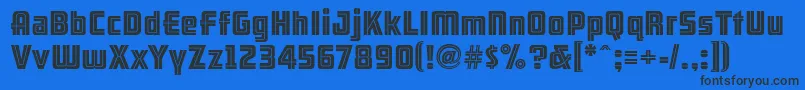 Arb66NeonLineJun37 Font – Black Fonts on Blue Background