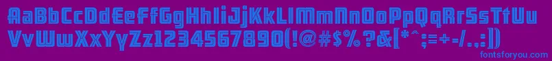 Arb66NeonLineJun37 Font – Blue Fonts on Purple Background