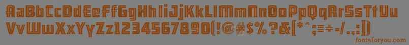 Arb66NeonLineJun37 Font – Brown Fonts on Gray Background