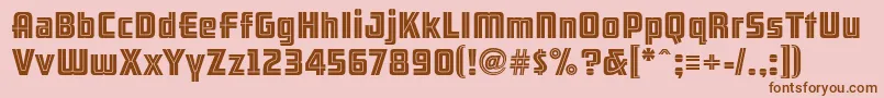 Arb66NeonLineJun37 Font – Brown Fonts on Pink Background