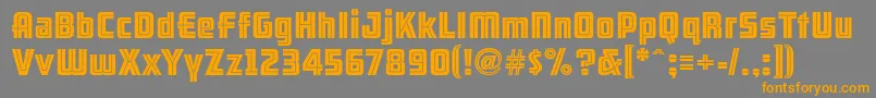 Arb66NeonLineJun37 Font – Orange Fonts on Gray Background