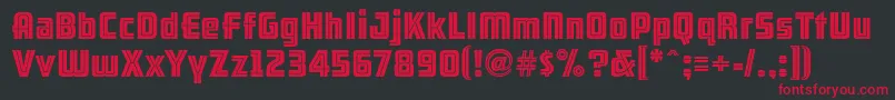 Arb66NeonLineJun37 Font – Red Fonts on Black Background