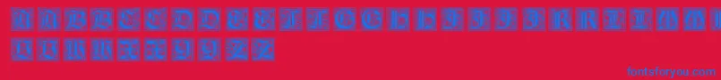 NeugotischeInitialen Font – Blue Fonts on Red Background