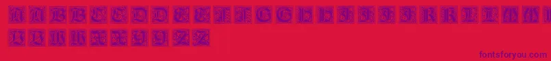 NeugotischeInitialen Font – Purple Fonts on Red Background
