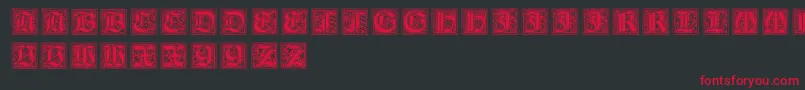 NeugotischeInitialen Font – Red Fonts on Black Background