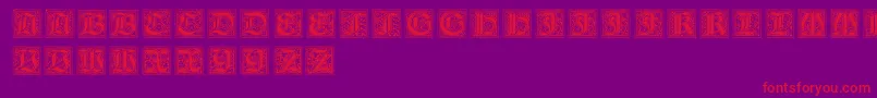Police NeugotischeInitialen – polices rouges sur fond violet