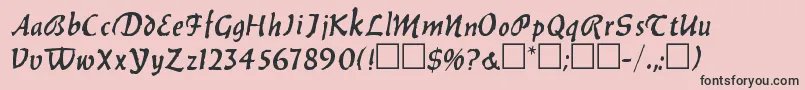 BalthazarRegular Font – Black Fonts on Pink Background
