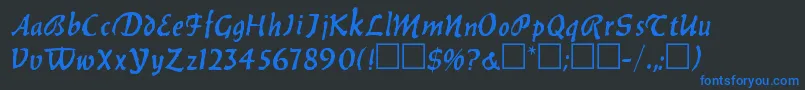 BalthazarRegular Font – Blue Fonts on Black Background