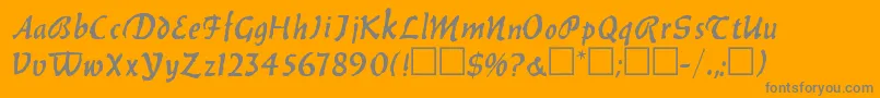 BalthazarRegular Font – Gray Fonts on Orange Background