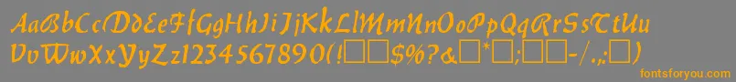 BalthazarRegular Font – Orange Fonts on Gray Background