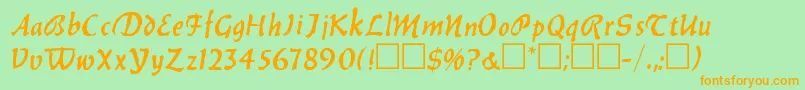BalthazarRegular Font – Orange Fonts on Green Background