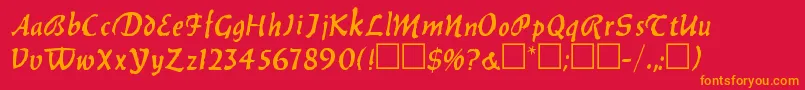 BalthazarRegular Font – Orange Fonts on Red Background
