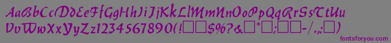 BalthazarRegular Font – Purple Fonts on Gray Background