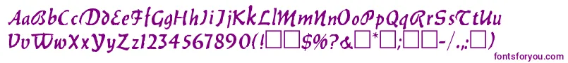 BalthazarRegular Font – Purple Fonts on White Background