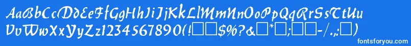 BalthazarRegular Font – White Fonts on Blue Background