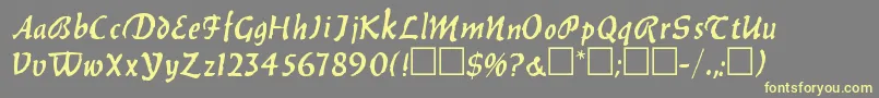 BalthazarRegular Font – Yellow Fonts on Gray Background