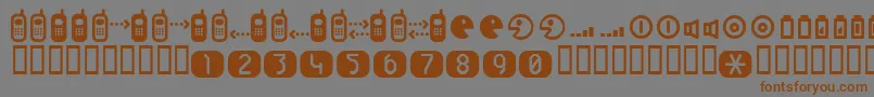 Cellpic Font – Brown Fonts on Gray Background